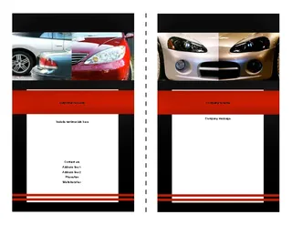 Forms Sample Auto Bi Fold Brochure Template