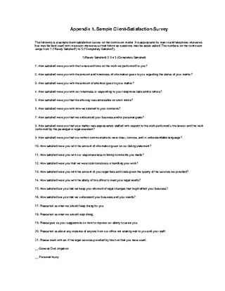 Forms Sample Client Satisfaction Survey Template