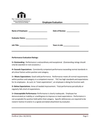 Forms sample employee evaluation