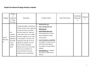 Sample Recruitment Strategy Planning Template