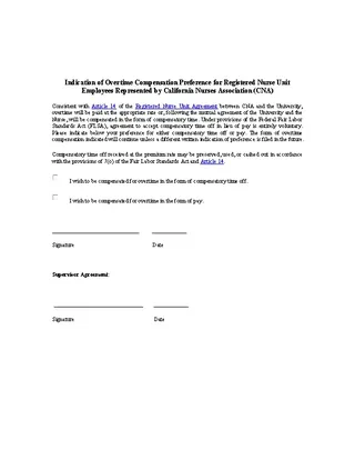 Forms Sample Registered Nurse Unit Employees Notice