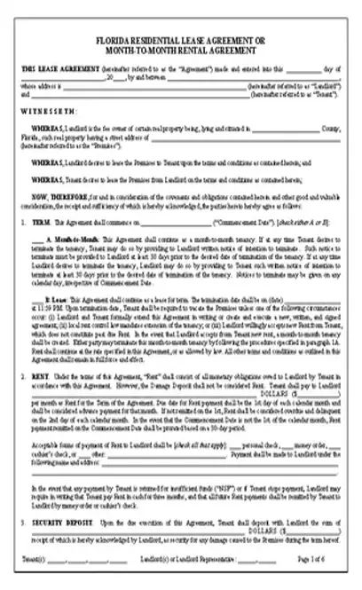 Sample Residential Lease Agreement Template - PDFSimpli