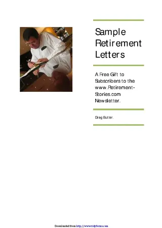 Sample Retirement Letters