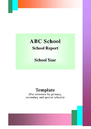 Sample School Report Template