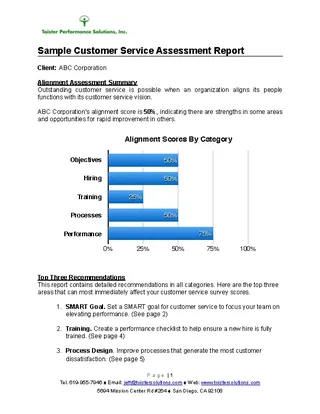 Sample Service Report Template