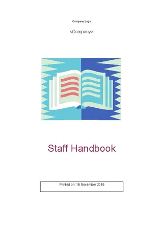 Sample Staff Handbook Template