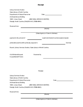 Forms Sample Store Receipt Template