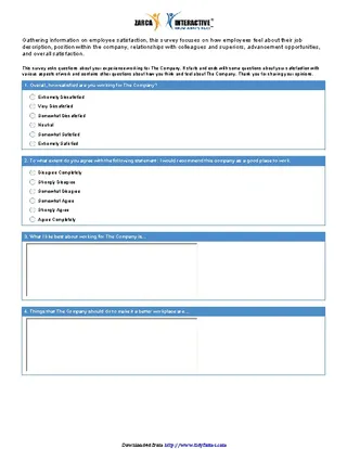 Forms Sample Survey Questions 4