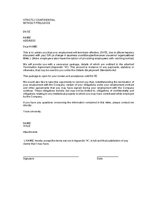 Forms Sample Termination Agreement Between Company Employee Format