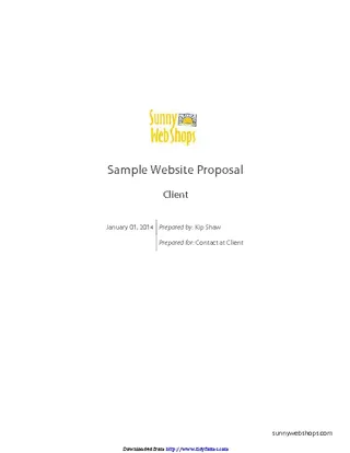 Sample Website Proposal