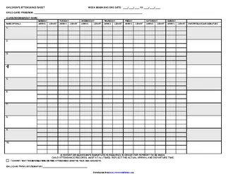 Forms School Attendance Sheet