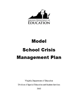 Forms School Crisis Management Plan