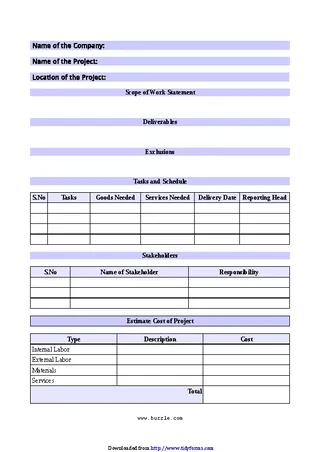 Scope Of Work Template 1