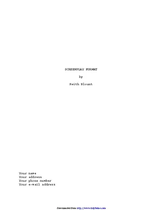 Screenplay Template 3