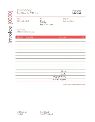 Self Employed Contractor Invoice Template