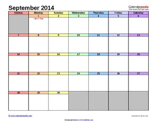 Forms September 2014 Calendar 3