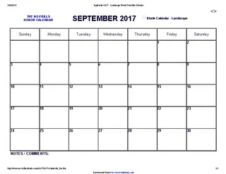 Forms September 2017 Calendar 2