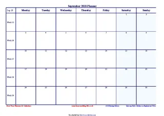 Forms September 2018 Calendar 2