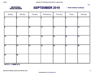 Forms September 2019 Calendar 3
