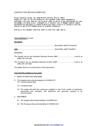 Service Contract Template 1