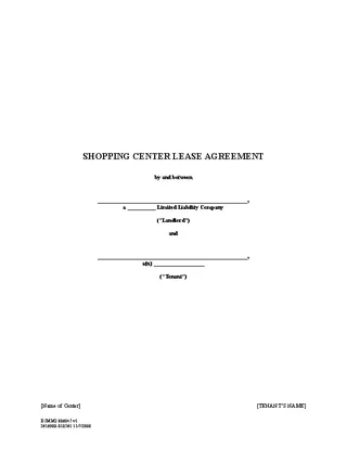 Shop Lease Agreement