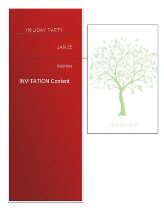 Simple Holiday Party Blank Invitation