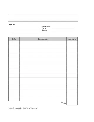 Forms Simple Invoice Lined Portrait