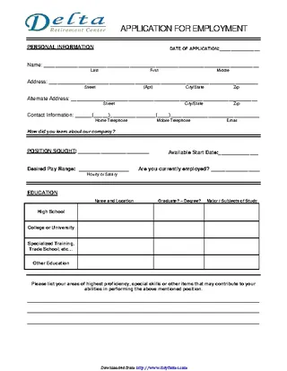 Forms Simple Job Application 1