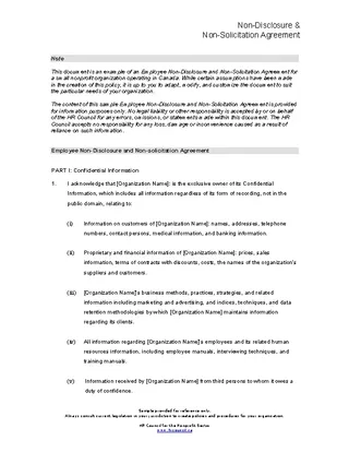 Forms Simple Non Disclosure Agreement For Employees
