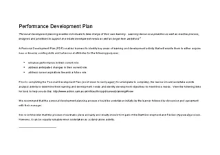 Forms Simple Performance Development Plan
