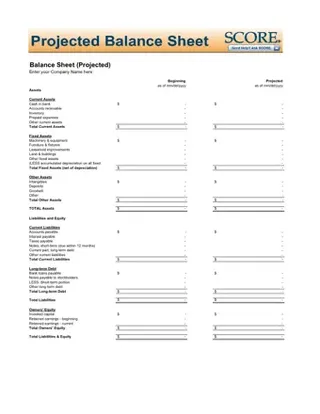 Forms Small Business Balance Sheet