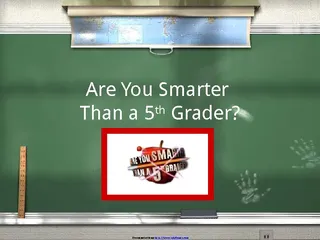 Smarter Than A 5Th Grader Game Template