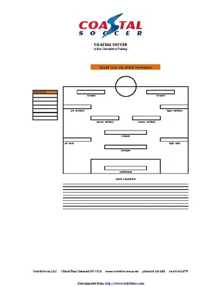 Soccer Lineup Template