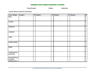 Social Media Marketing Calendar Template1