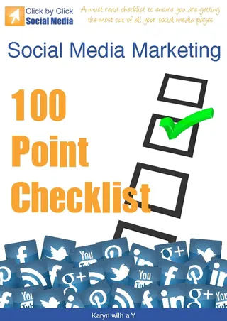 Forms Social Media Marketing Checklist Template