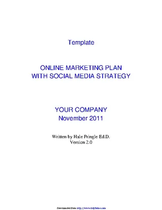 Forms Social Media Marketing Plan Template 2
