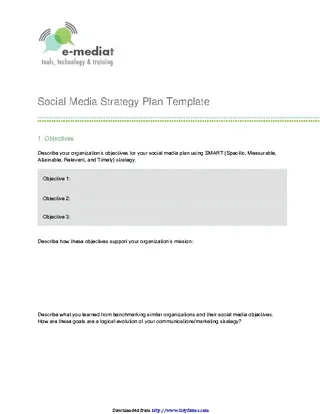 Forms Social Media Strategy Template 1