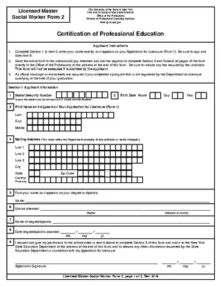 Social Work Certificate Of Professional Education