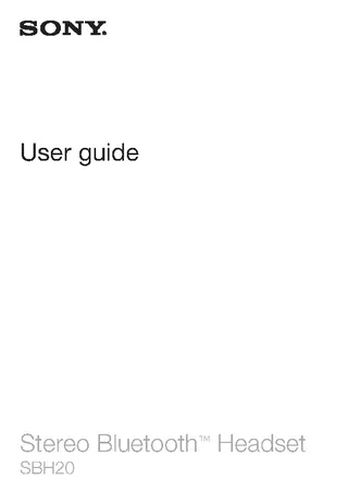 Sony Users Manual Sample