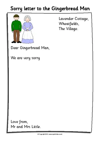 Sorry Letter For Kids Pdf