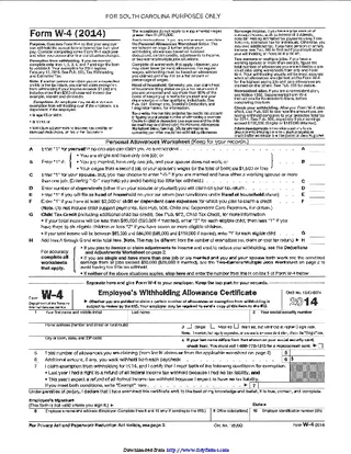 South Carolina Form W 4 2014