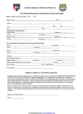 Forms South Carolina Medical Release Form 3