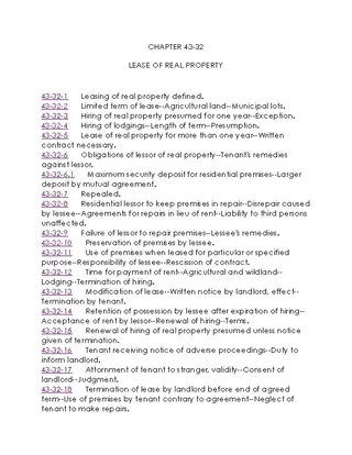 South Dakota Chapter 43 32 Lease Of Real Property