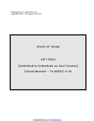 State Of Texas Gift Deed