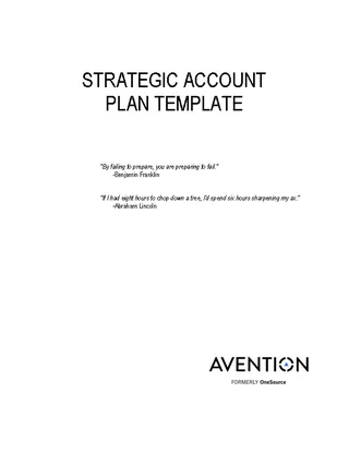 Forms Strategic Account Plan Template
