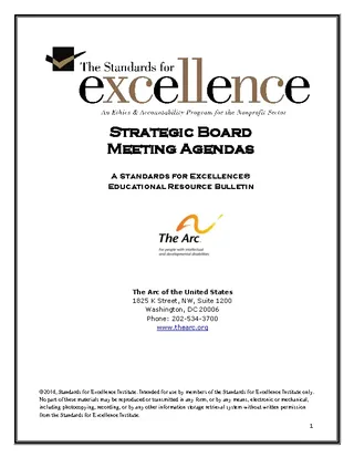 Strategic Effective Board Meeting Agenda Example