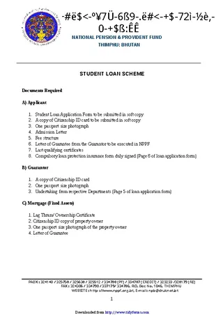 Forms Students Loan Application Form 1