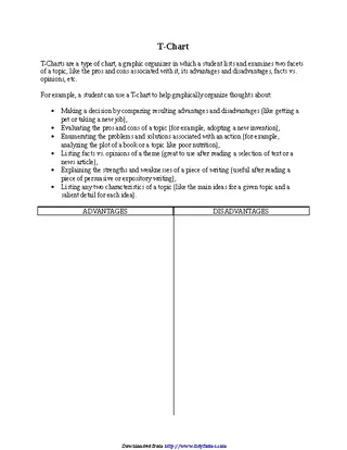 Forms T Chart Template