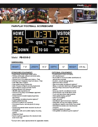 Team Football Scoreboard Template1