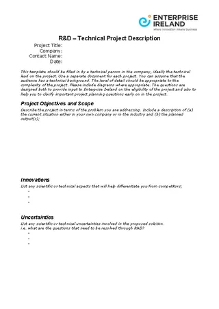 Technical Project Description Template